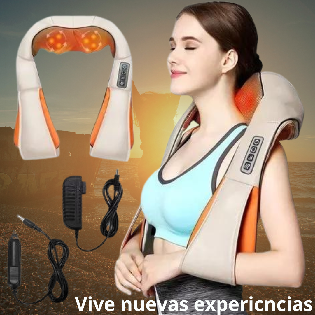 Masajeador Cuello Espalda Hombro Cintura Eléctrico Con Calor Color